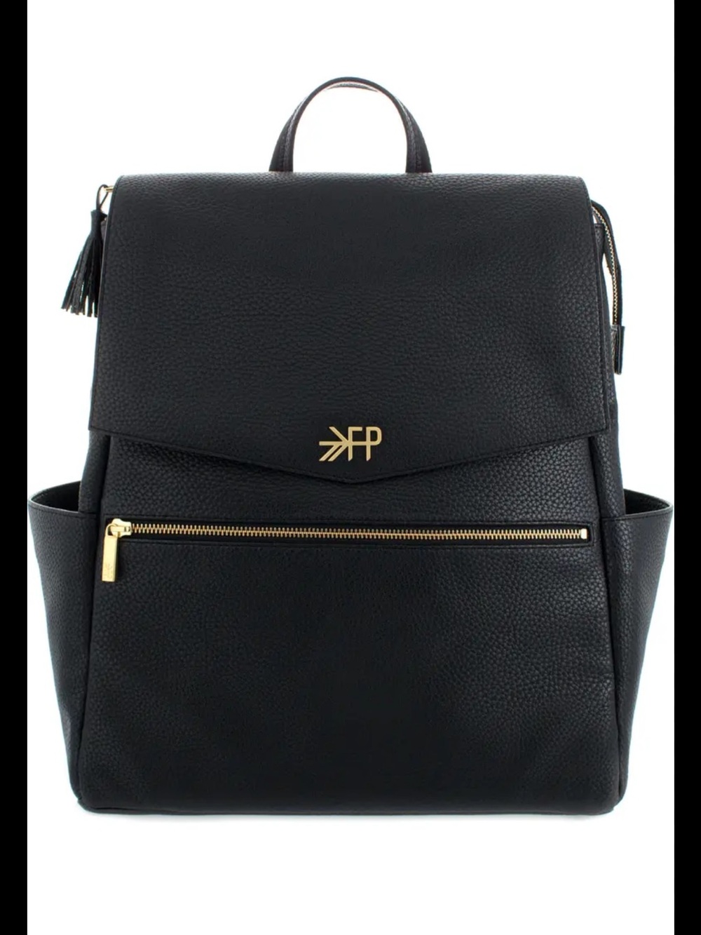 Freshly Picked Black Pebbled Leather Convertible Backpack
